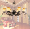 residential lighting hotel Multiple Chandelier lamp wrought iron lightlights restaurant lamp rustic bedroom ZX57