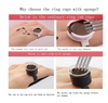 100pcs Disposable Tattoo Ink Cup Pigment Caps with Sponge Microblading Accesories Tattoo Tool Holder Permanent Makeup Eyebrow 3D