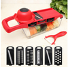 6 In 1 New Upgraded Multi-function Vegetable Slicer Potato Fruit Melon Peeler Manual Vegetable Chopper Kitchen Accessories