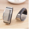 Manual Garlic Press Rocker with Handle Stainless Steel Garlic Crusher Squeezer Slicer Mincer Chopper Kitchen Gadget Tool