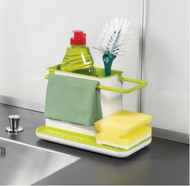 1PC Sponge Kitchen Box Draining Rack Dish Self Draining Sink Storage Rack Kitchen Organizer Stands Utensils Towl Rack