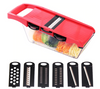 6 In 1 New Upgraded Multi-function Vegetable Slicer Potato Fruit Melon Peeler Manual Vegetable Chopper Kitchen Accessories