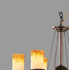 residential lighting hotel Multiple Chandelier lamp wrought iron lightlights restaurant lamp rustic bedroom ZX57