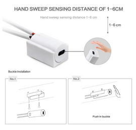 Hand Sweep Smart Switch LED Cabinet lights Hand Motion Sensor LED Strip 1M 2M 3M 4M 5M Kitchen Bedroom Decoration Night lamp