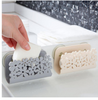 Kitchen Bathroom Drying Rack Toilet Sink Suction Sponges Holder Rack Suction Cup Dish Cloths Holder Scrubbers Soap Storage