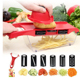 6 In 1 New Upgraded Multi-function Vegetable Slicer Potato Fruit Melon Peeler Manual Vegetable Chopper Kitchen Accessories